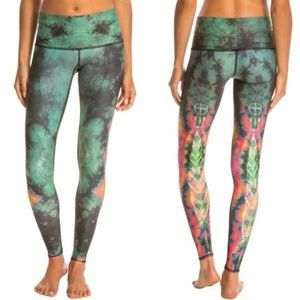 Teeki High Rise Eagle Feather Tie Dye Leggings